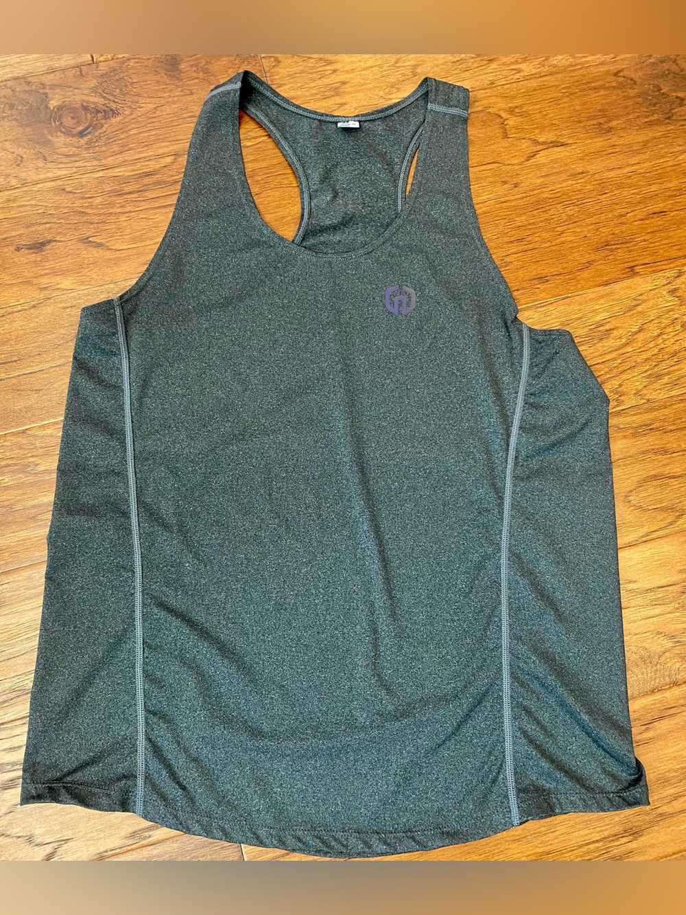 Women's Neleus Gray Racerback Tank Top - Performance‎ Workout